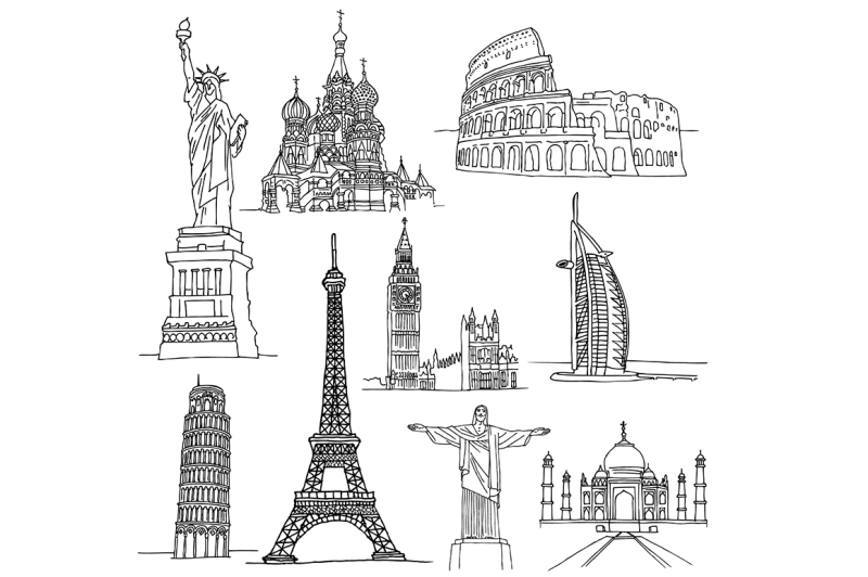 sketches-of-famous-places