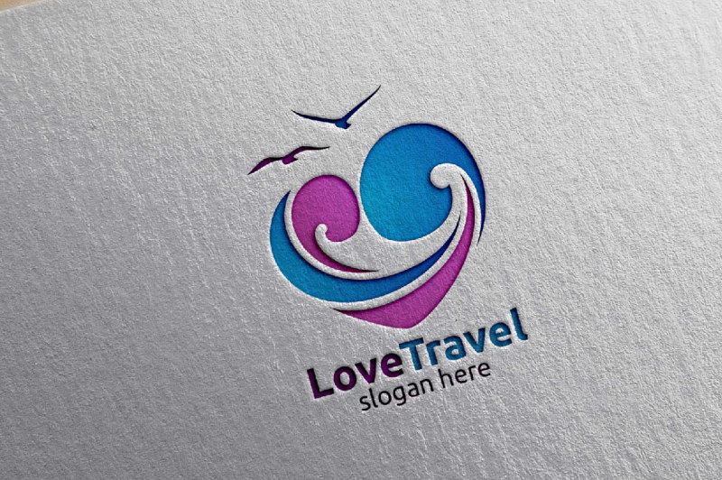 abstract-travel-and-tourism-logo-with-love-sea-and-beach-shape-in-stylish-colors-of-hotel-and-vacation-isolated-on-white-background-vector-illustration