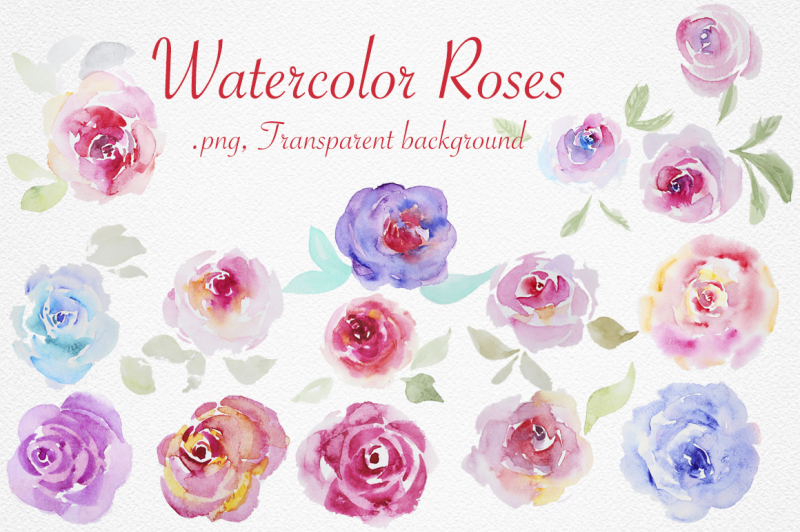 watercolor-abstract-flower-set