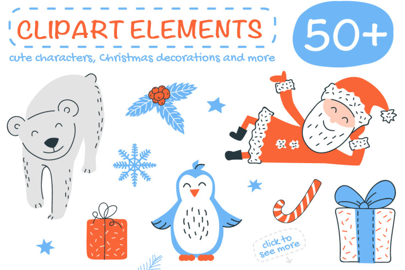 let-it-snow-clipart-and-lettering-set