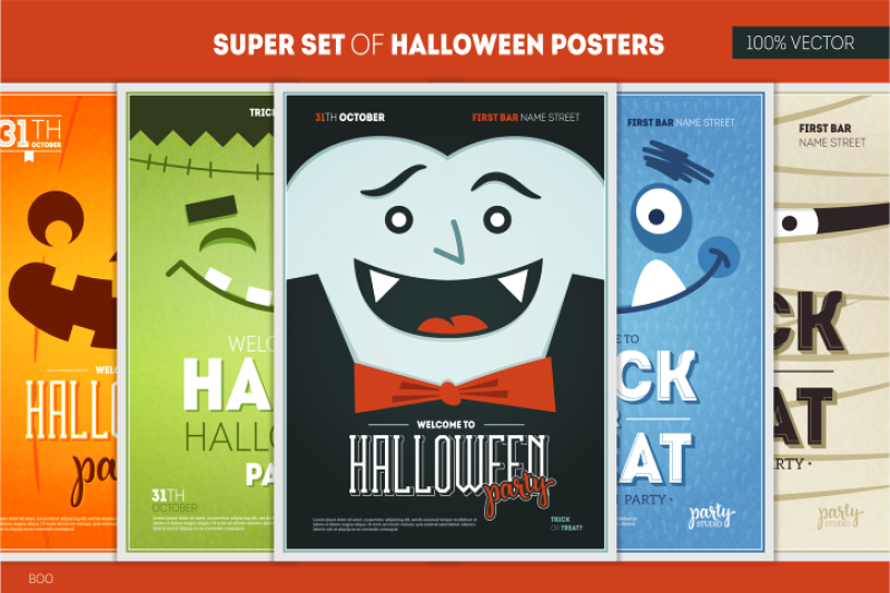 super-set-of-halloween-posters
