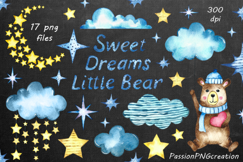 watercolor-sweet-dreams-little-bear-clipart