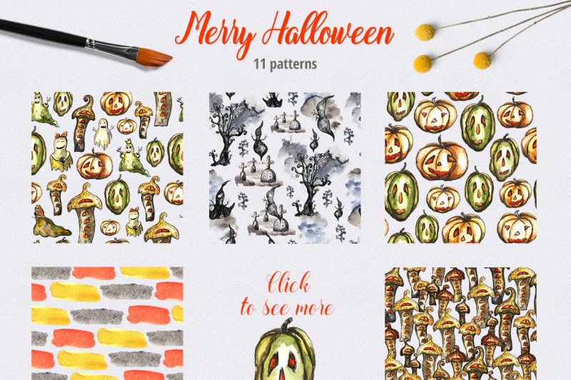 merry-halloween-pattern-set