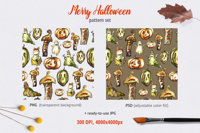 merry-halloween-pattern-set