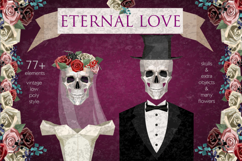 eternal-love-vintage-low-poly-set
