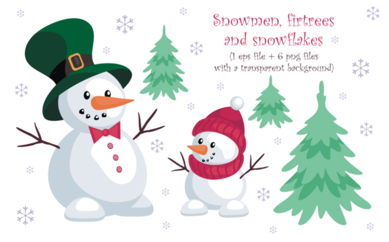 merry-christmas-santa-claus-cute-animals-and-snowmen