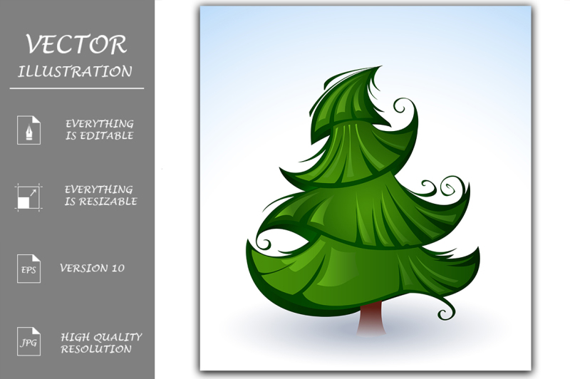artistic-green-christmas-tree