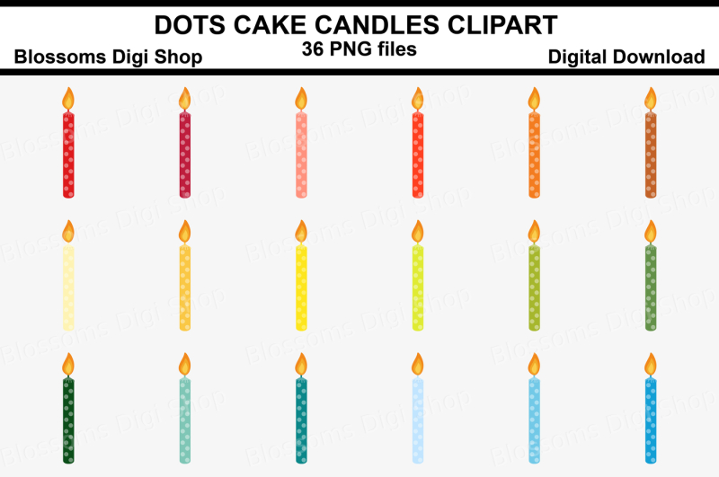 polka-dot-cake-candle-clipart-36-multi-colours-png-files