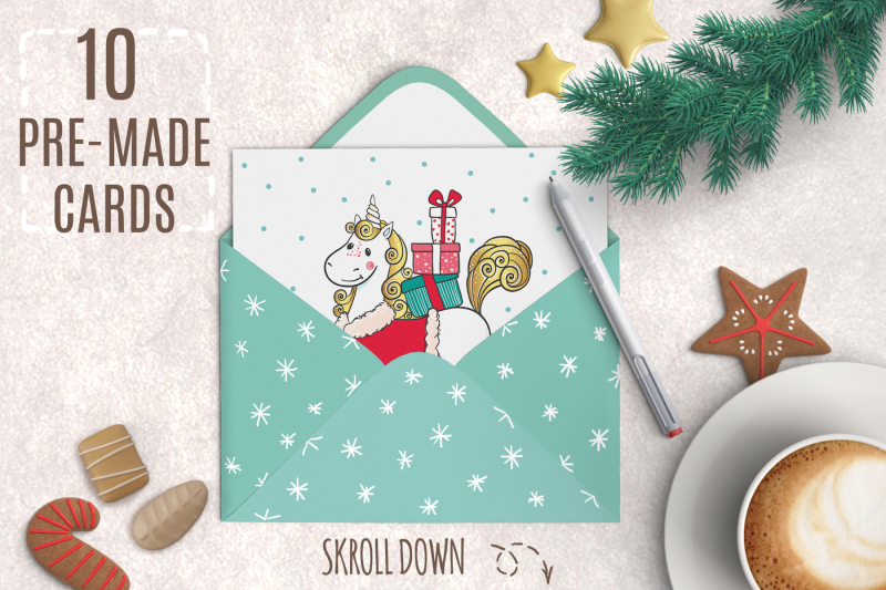 magic-christmas-set-with-unicorns