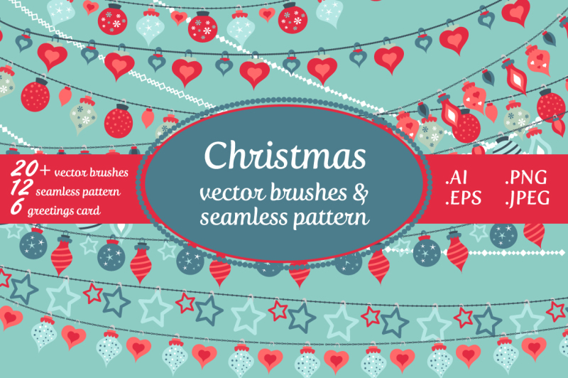 christmas-vector-brushes-and-pattern-pack