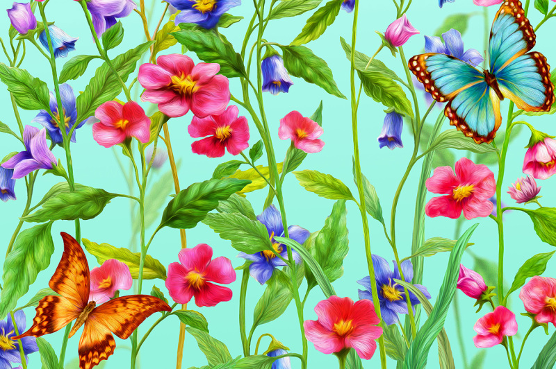 spring-flowers-and-butterflies