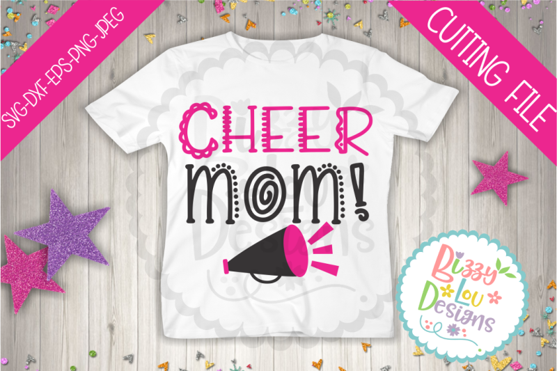Cheer Mom SVG DXF EPS PNG JPEG cutting file for Cutting Machines
