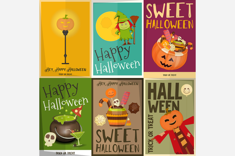 halloween-posters-set
