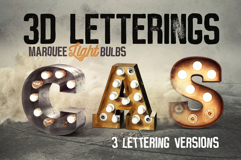 3-light-bulbs-3d-letterings