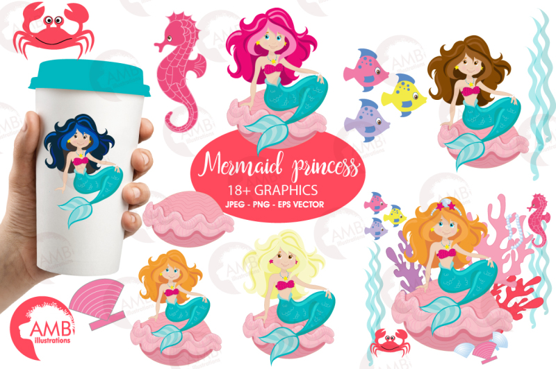 mermaid-princess-clipart-graphics-illustrations-amb-818