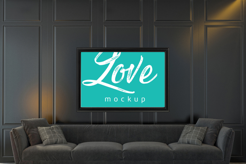 Download Download Framed Photo Art Mockup Template (Styled Stock ...