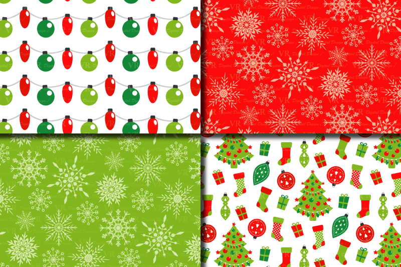red-and-green-christmas-digital-paper