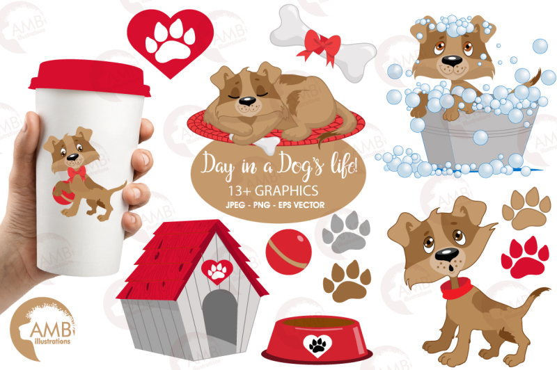 day-in-a-dog-s-life-clipart-graphics-illustrations-amb-594