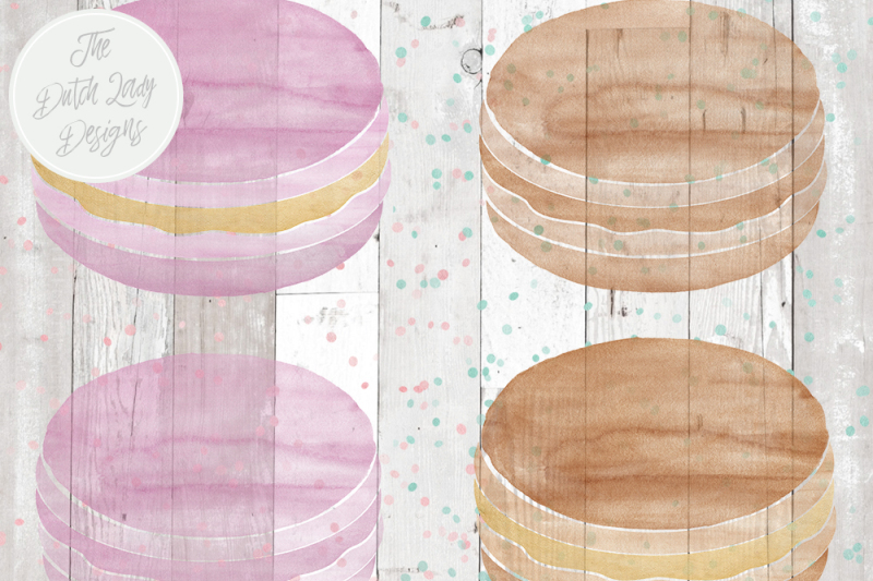 watercolor-macarons-and-confetti-overlay-set