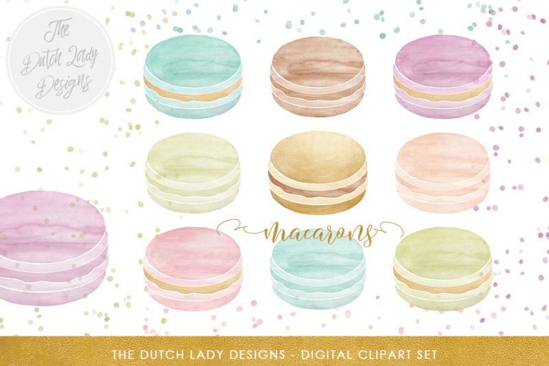 watercolor-macarons-and-confetti-overlay-set