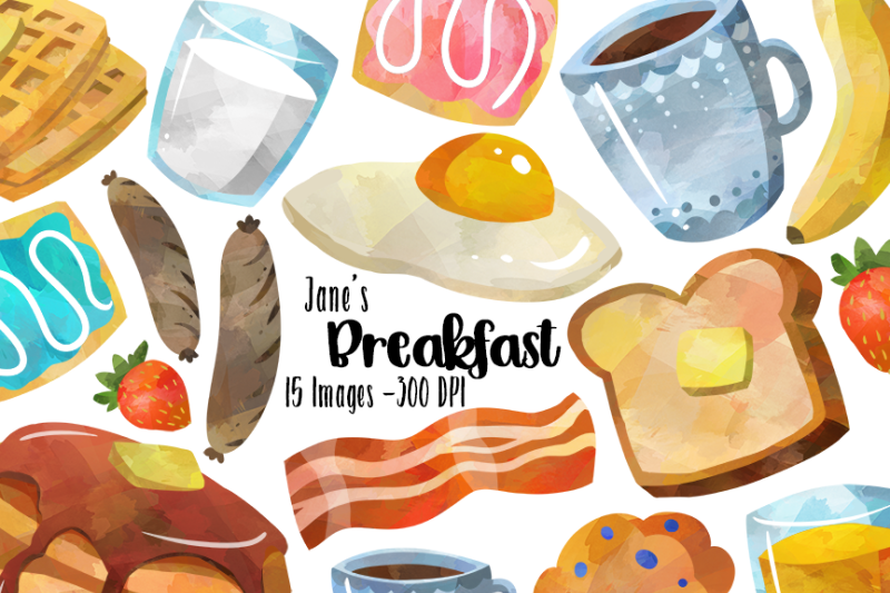 watercolor-breakfast-clipart