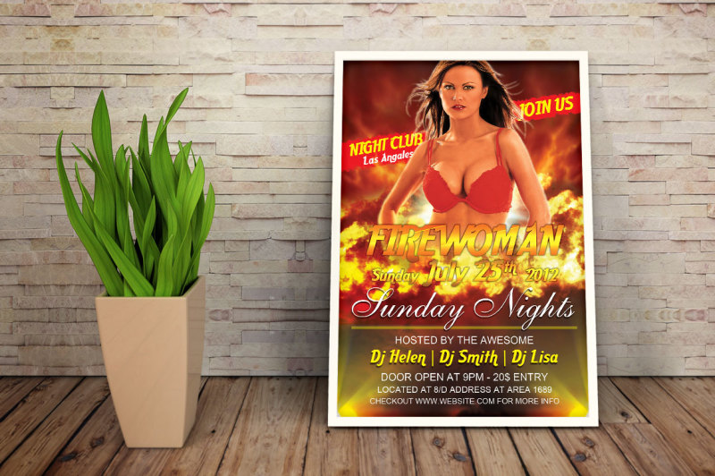 firewoman-party-flyer