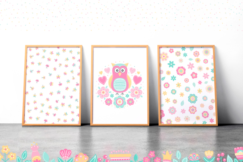 owls-and-flowers-vector-clip-art