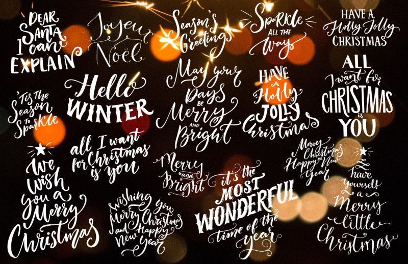 christmas-cards-with-hand-lettering