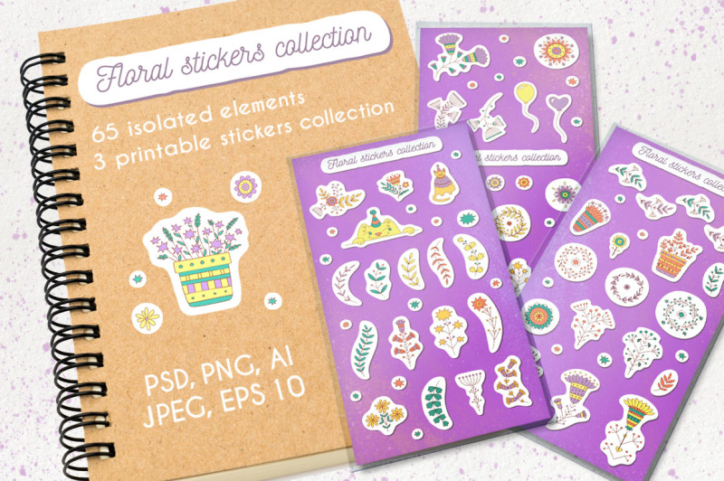 floral-stickers-collection