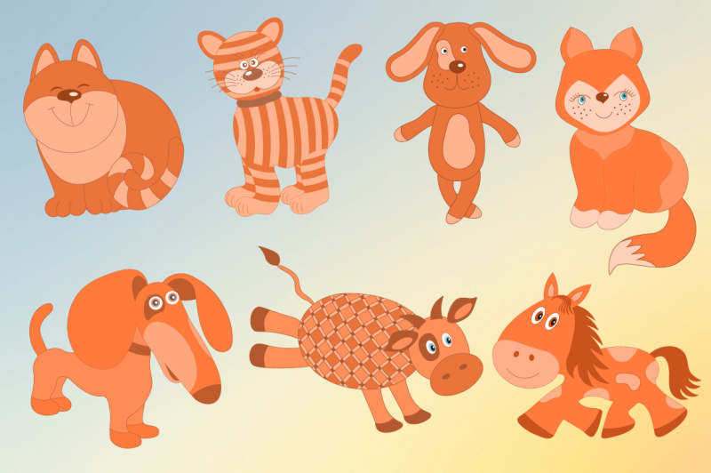 funny-animals-vector-set