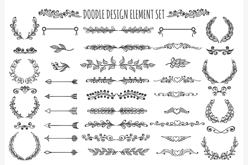doodle-design-element-set