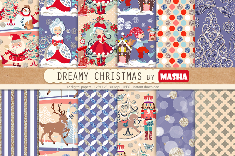 dreamy-christmas-digital-papers