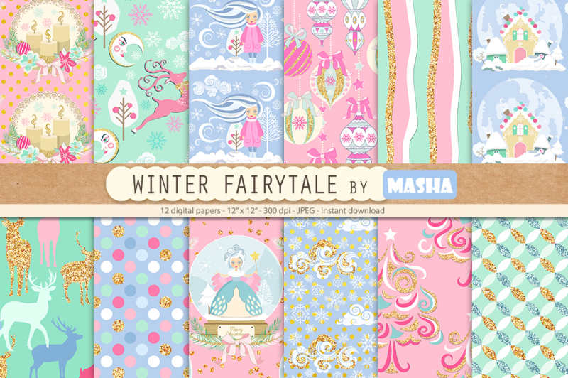 winter-fairytale-digital-papers