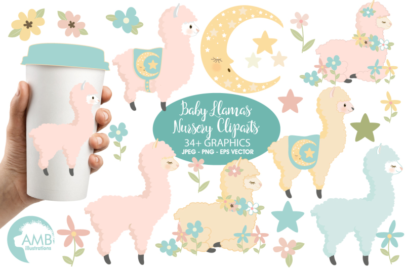 baby-llama-nursery-clipart-graphics-illustrations-amb-2266