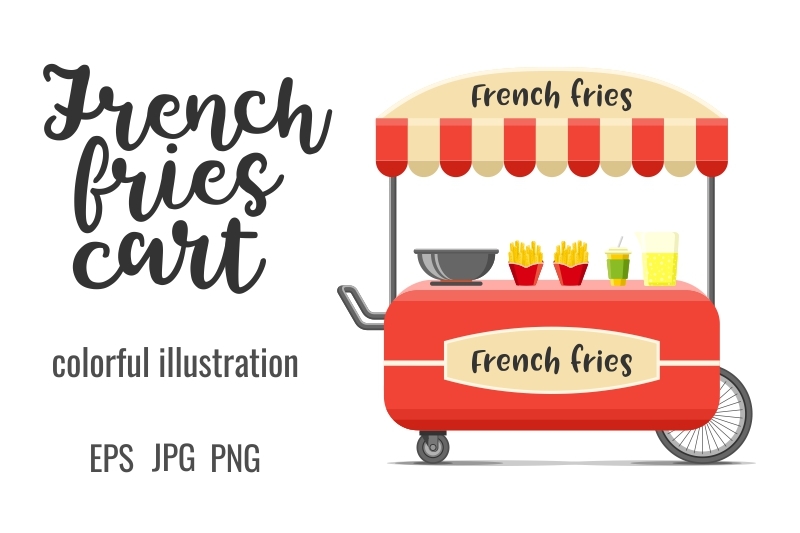 french-fries-street-food-cart