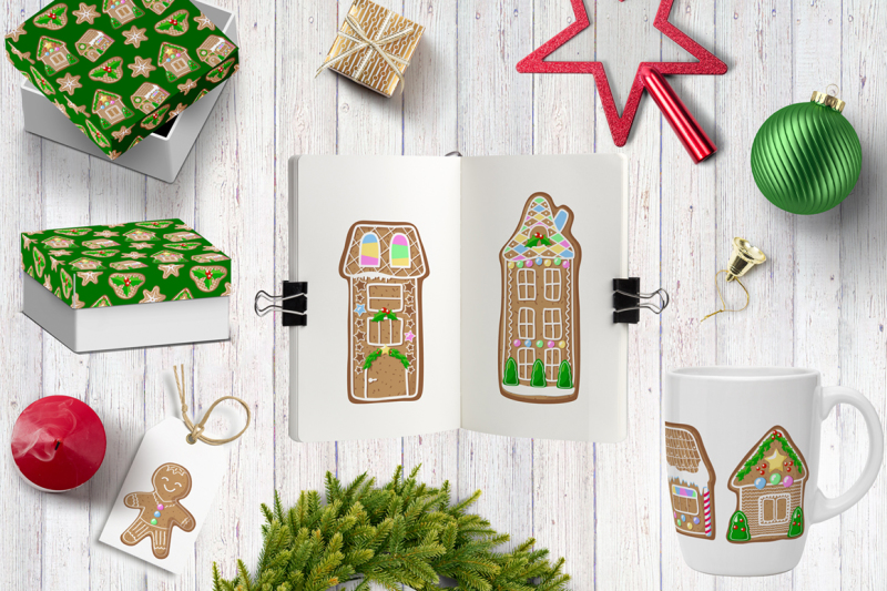 christmas-gingerbread-seamless-patterns-and-clipart