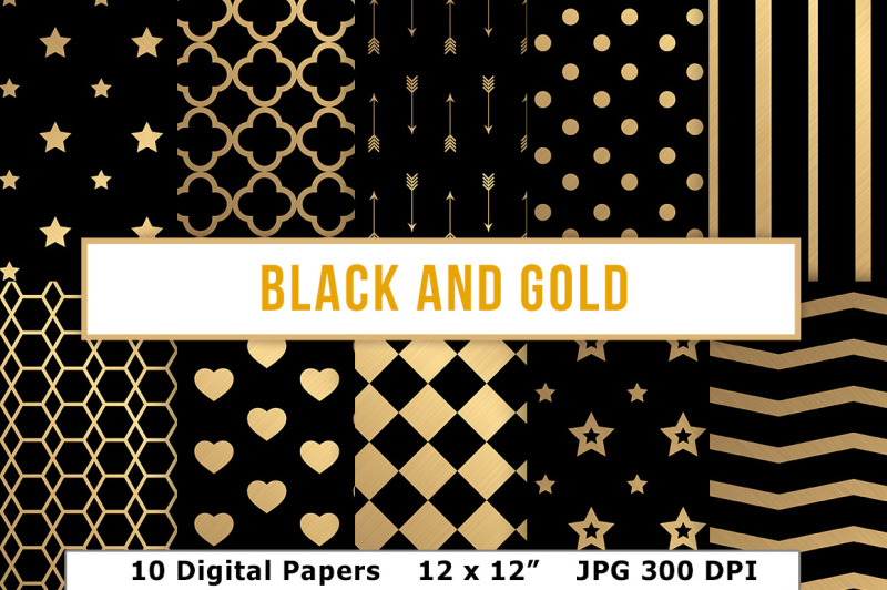 black-and-gold-digital-papers-gold-foil-pattern-gold-digital-paper-gold-foil-new-year-s-eve-scrapbook-papers-quatrefoil-art-deco-paper