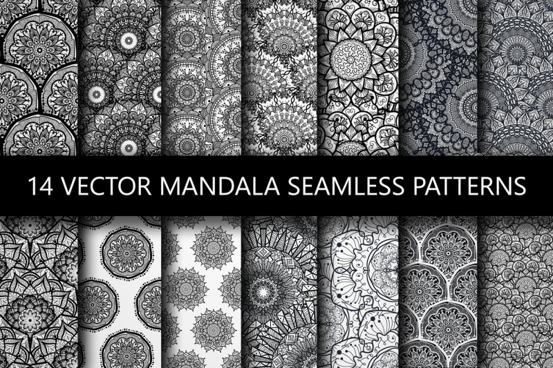 black-white-mandala-seamless-patterns