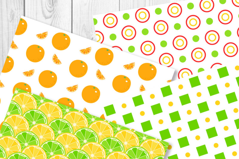 citrus-fruit-digital-papers-summer-digital-papers-bright-yellow-digital-paper-scrapbook-backgrounds