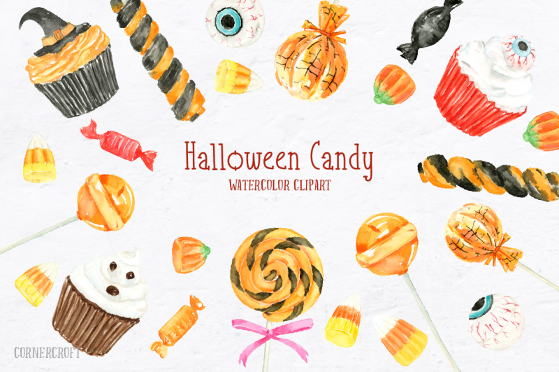 watercolor-halloween-candy