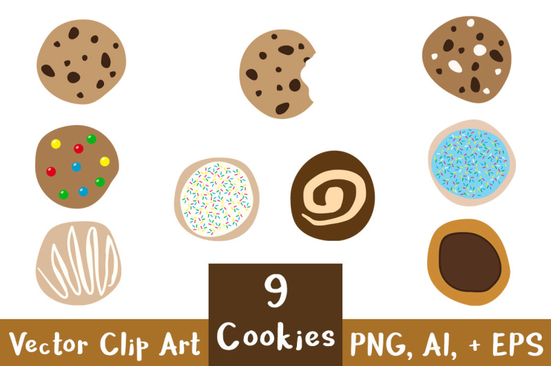 9-cookies-clipart-chocolate-chip-cookie-clipart-dessert-clipart-food-clipart-baking-clipart