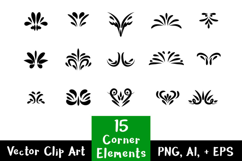 flourish-clipart-15-decorative-corner-elements-text-divider-clipart-border-clipart-corner-flourish