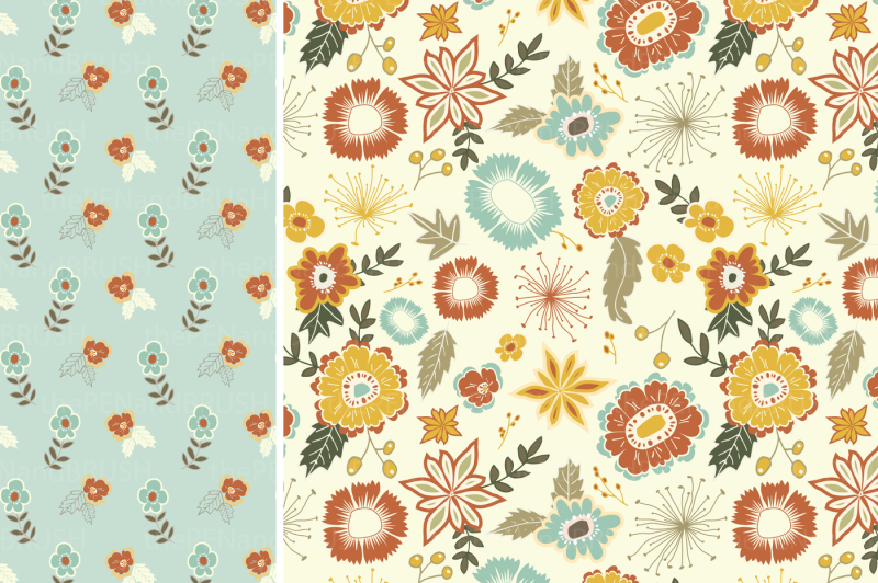 spring-floral-patterns-and-papers-vector
