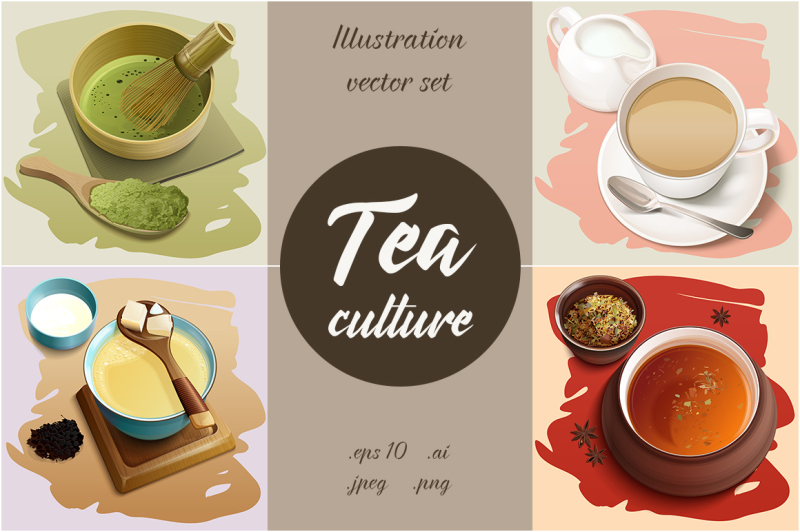 tea-culture-vector-illustrations