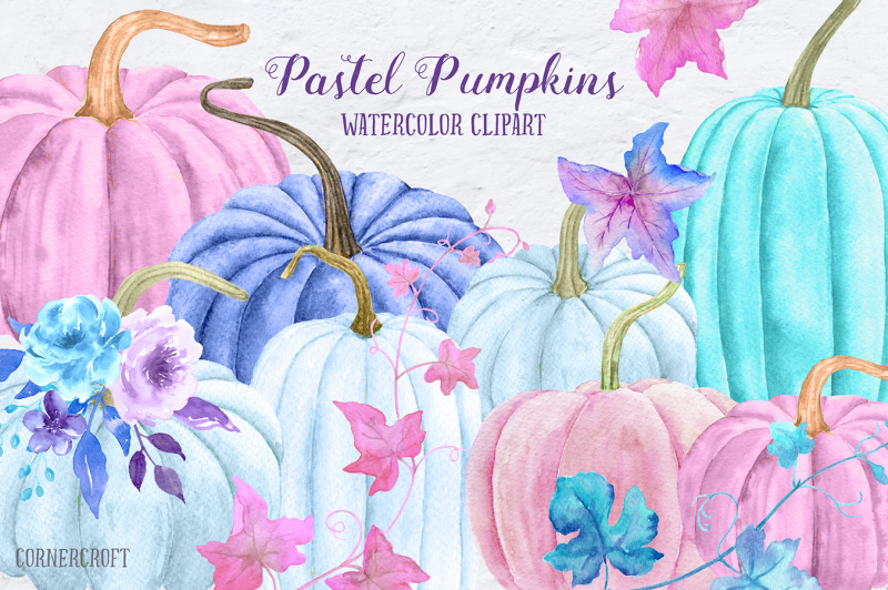 watercolor-pastel-pumpkins