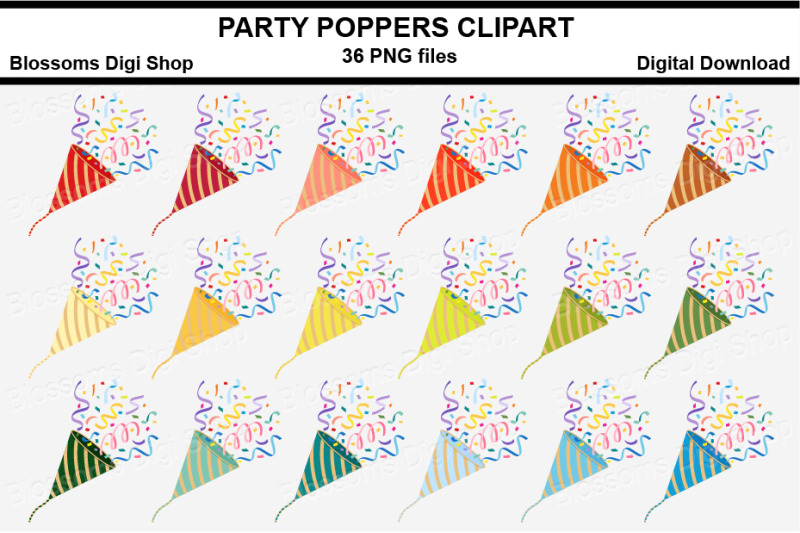stripes-party-poppers-clipart-36-multi-colours-png-files