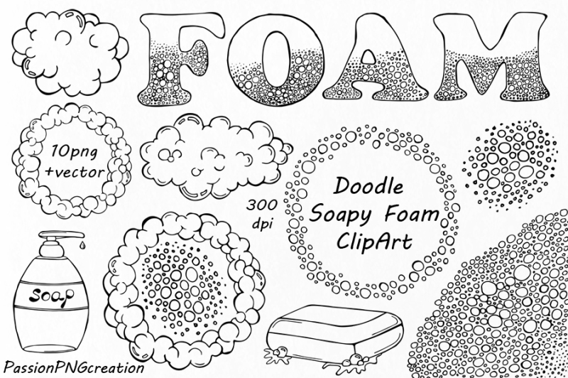 doodle-soapy-foam-clipart