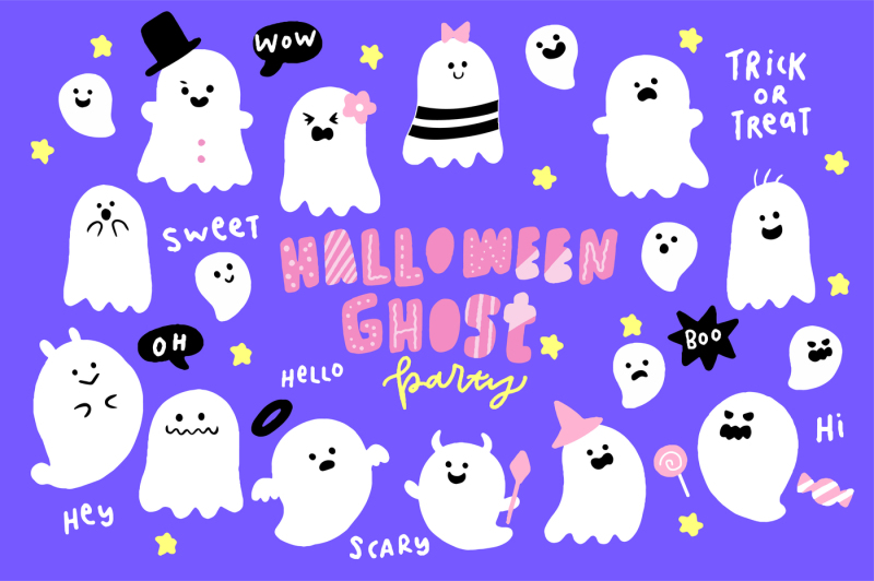 cute-halloween-ghosts-illustrations
