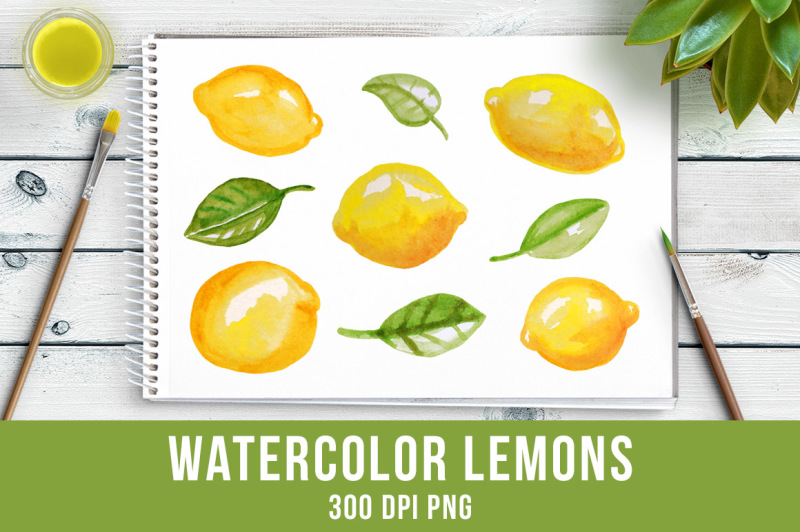 watercolor-lemons-clipart-watercolor-clipart-fruit-clipart-hand-painted-clipart-food-clipart