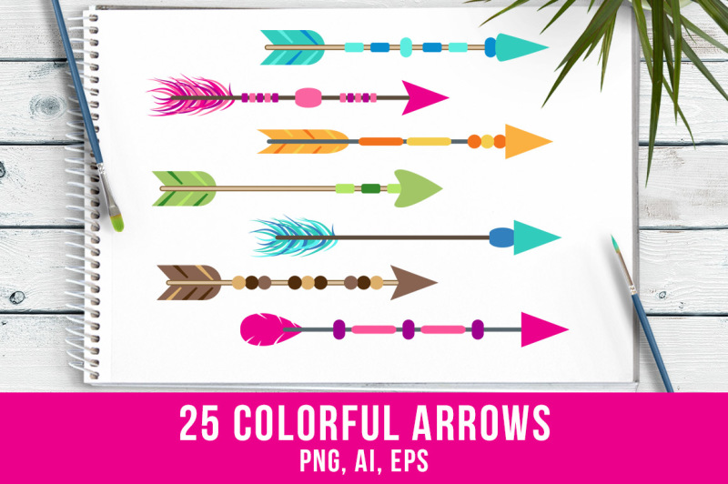 25-colorful-arrows-clipart-tribal-arrow-clipart-boho-arrows-clipart-arrow-graphics